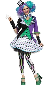 F1804 Halloween Circus Clown Costume Magic Tuxedo Role Play Costume